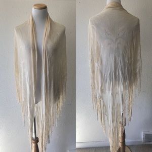Vintage Wedding Shawl Cream